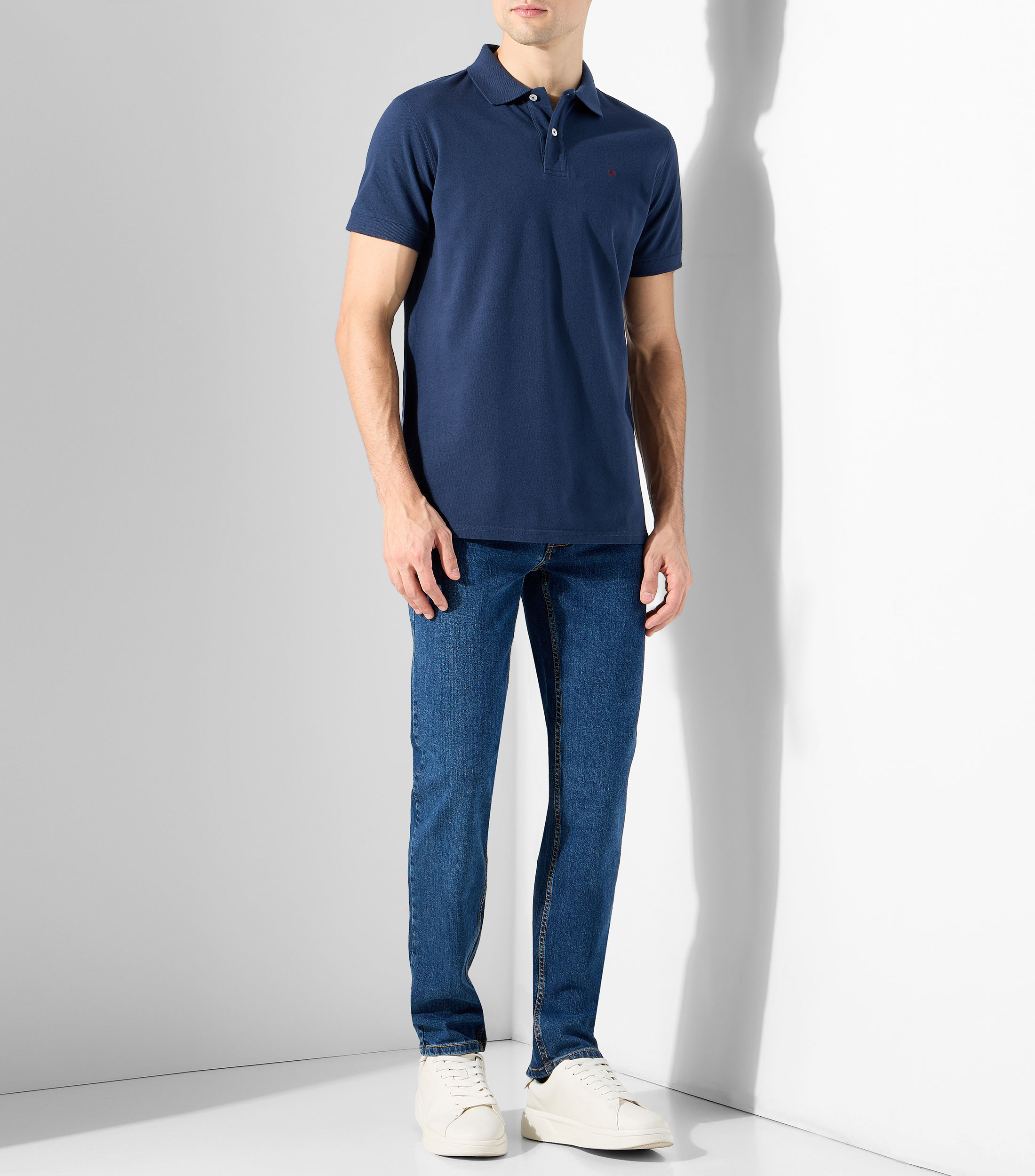 Playera tipo Polo manga corta lisa Hombre